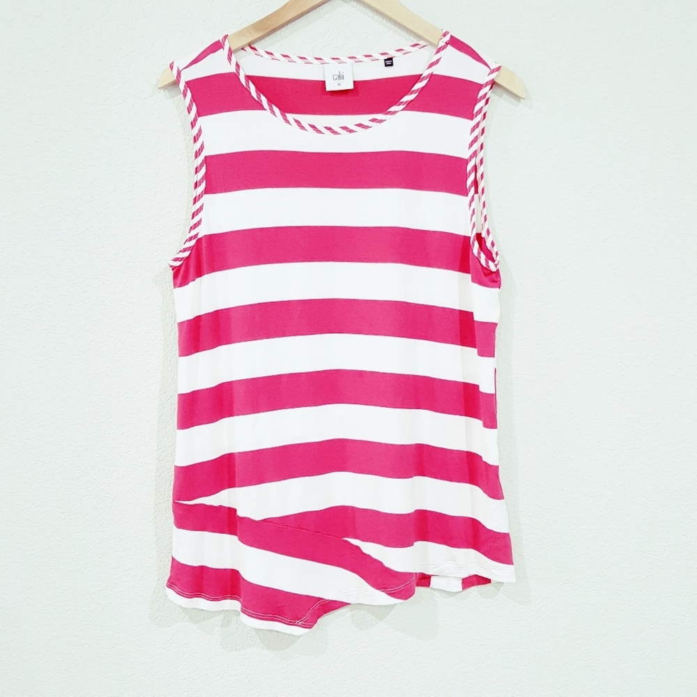 CAbi Carousel Striped Tank Size XL